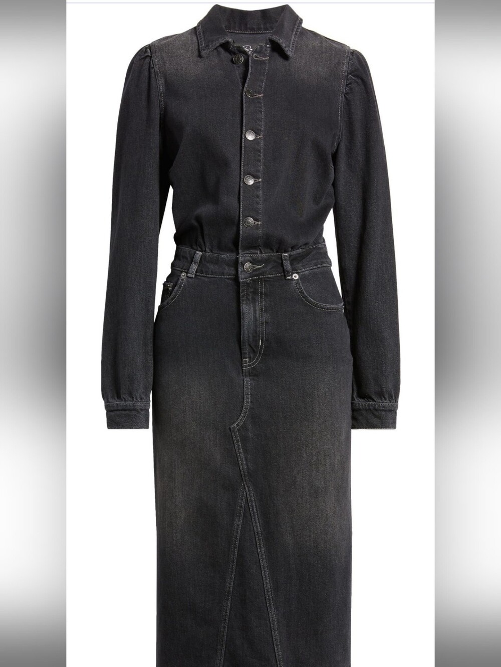 RAILS NWT Black Denim Long-Sleeve Jeans Dress XS